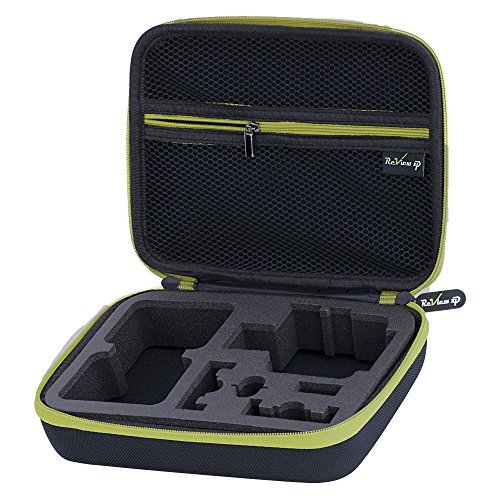 Review XP Carrying Case for Action Cameras GoPro Hero 5, 4,3+,3,2, and accessories – Complete Protection for your GoPro Camera – Medium (Black and Green)