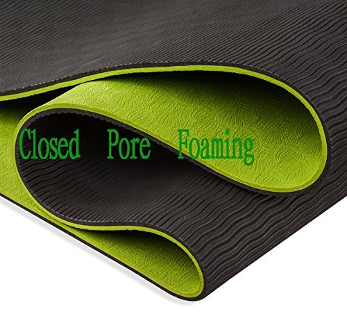 Ritayoyo yoga mat Two Layer shell Chain Patten Non-slip No Smell Anti-bending High Density TPE Yoga Mat with Elastic Rope and Carrying Bag