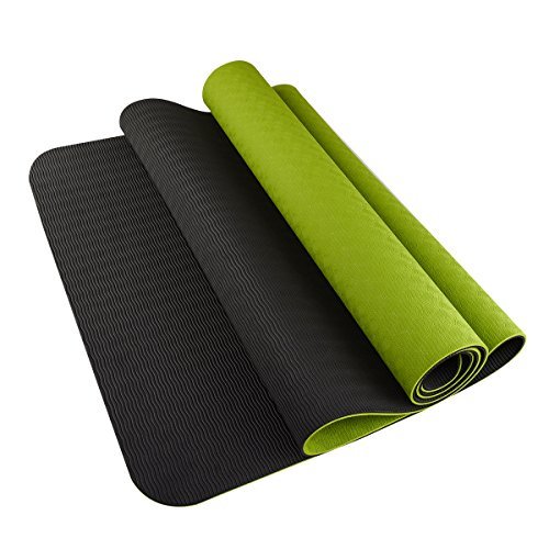 Ritayoyo yoga mat Two Layer shell Chain Patten Non-slip No Smell Anti-bending High Density TPE Yoga Mat with Elastic Rope and Carrying Bag