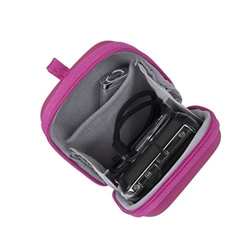 RivaCase 7022 PU Compact Case for Point and Shoot Digital Camera - Crison Pink