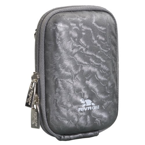 Rivacase 7022 Polyurethane Digital Camera Case Grey/Shiny Wave