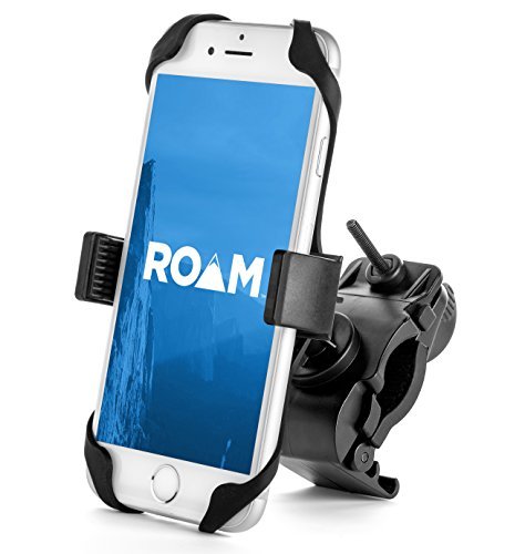 Roam Universal Premium Bike Phone Mount for Motorcycle - Bike Handlebars, Adjustable, Fits iPhone 6s | 6s Plus, iPhone 7 | 7 Plus, Galaxy S7, S6, S5, Holds Phones Up To 3.5" Wide