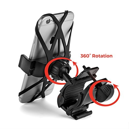 Roam Universal Premium Bike Phone Mount for Motorcycle - Bike Handlebars, Adjustable, Fits iPhone 6s | 6s Plus, iPhone 7 | 7 Plus, Galaxy S7, S6, S5, Holds Phones Up To 3.5" Wide