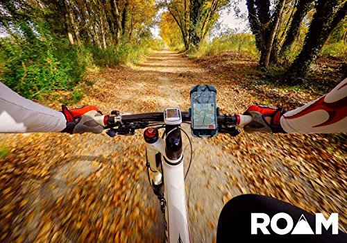 Roam Universal Premium Bike Phone Mount for Motorcycle - Bike Handlebars, Adjustable, Fits iPhone 6s | 6s Plus, iPhone 7 | 7 Plus, Galaxy S7, S6, S5, Holds Phones Up To 3.5" Wide