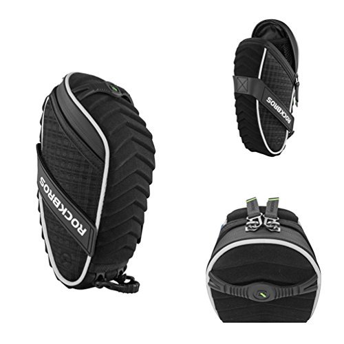 RockBros 3D Shell Saddle Bag Cycling Seat Pack for Mountain Road Bike Black