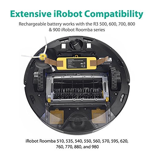 Roomba Battery RAVPower 5000mAh Replacement Lithium Battery for iRobot Roomba R3 500 600 700 800 900 Series, 500 510 530 535 540 550 560 570 580 595 600 630 650 660 700 770 780 790 800 870 880 900