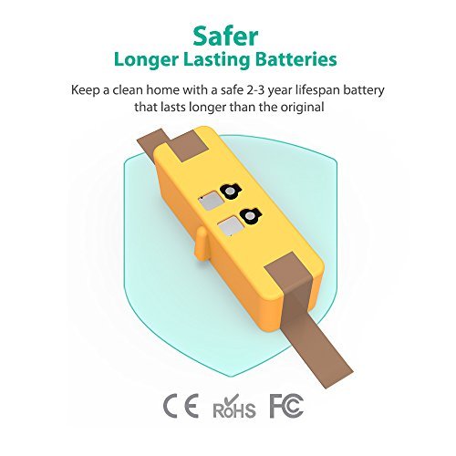 Roomba Battery RAVPower 5000mAh Replacement Lithium Battery for iRobot Roomba R3 500 600 700 800 900 Series, 500 510 530 535 540 550 560 570 580 595 600 630 650 660 700 770 780 790 800 870 880 900