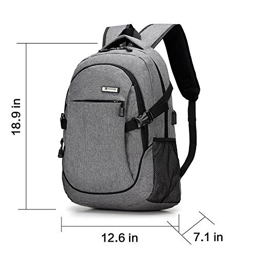 Rrtizan 15.6 inch laptop backpack with usb port,casual lightweight waterproof for school