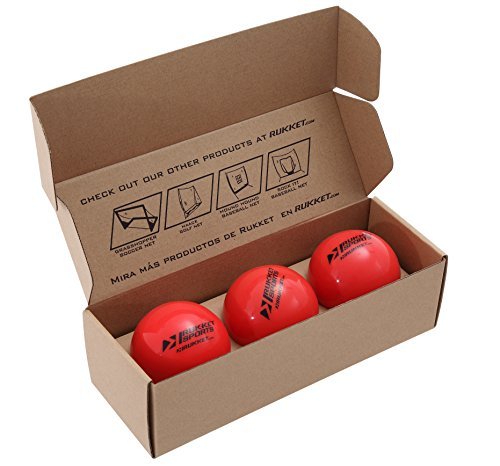 Rukket 3 Weighted Baseballs / Softballs | Heavy Balls for Hitting, Batting, Pitching Practice (1lb. /16oz. 3” diameter)