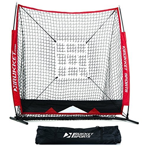 Rukket 5x5 Baseball & Softball Practice Net with Strike Zone Target and