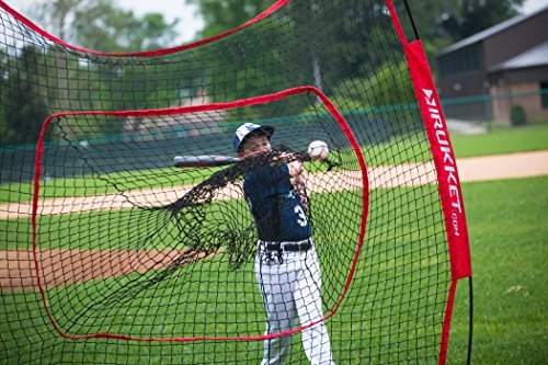 Rukket 7x7 Baseball / Softball Net | Practice Hitting, Pitching, Batting and Catching | Backstop Screen Equipment Training Aids | Includes Carry Bag