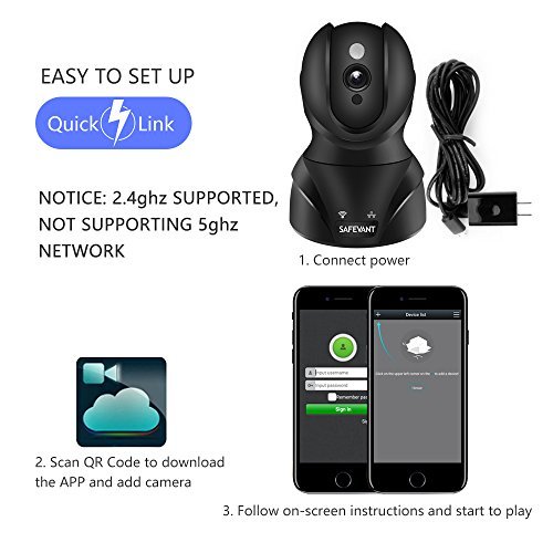 SAFEVANT 1080P HD WiFi IP Security Camera Wireless Security Camera System Home Monitor with Two-Way Audio Motion Detection Night Vision