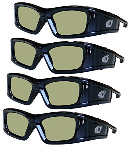 SAMSUNG 4 PACK Compatible eDimensional RECHARGEABLE 3D Glasses for 2011-15 Bluetooth 3D TV’s