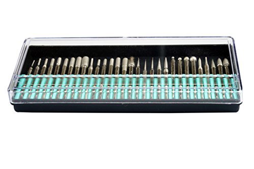 SE 8230DD60 30-Piece Set of Assorted Diamond Burrs, 600 Grit