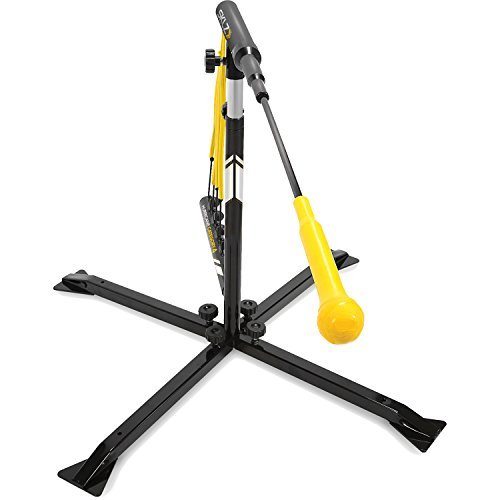 SKLZ Hurricane Category 4 Batting Trainer, Solo Swing Trainer for Baseball and Softball, Tee Practice or Dynamic Moving Target, Adjustable Height for any Player or Ball Position, Develop Swing Power