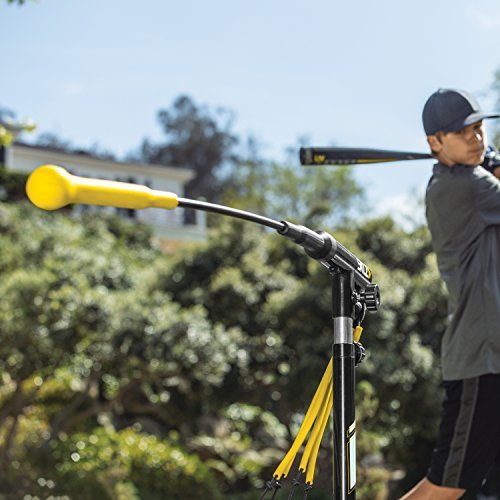 SKLZ Hurricane Category 4 Batting Trainer, Solo Swing Trainer for Baseball and Softball, Tee Practice or Dynamic Moving Target, Adjustable Height for any Player or Ball Position, Develop Swing Power