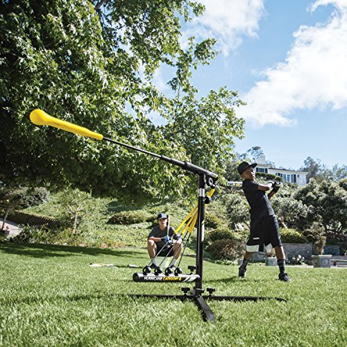 SKLZ Hurricane Category 4 Batting Trainer, Solo Swing Trainer for Baseball and Softball, Tee Practice or Dynamic Moving Target, Adjustable Height for any Player or Ball Position, Develop Swing Power