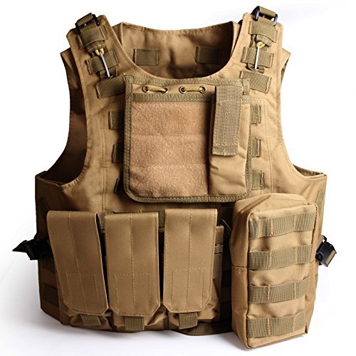 SOLOMONE CAVALLI Tactical Molle Combat Vest Airsoft camouflage Police Fully adjustable