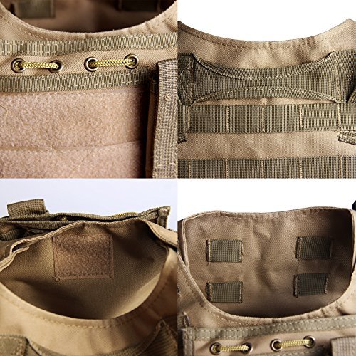 SOLOMONE CAVALLI Tactical Molle Combat Vest Airsoft camouflage Police Fully adjustable