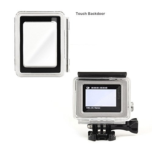 SOONSUN Backdoor Case Cover Kit for GoPro Hero 3+ Hero 4 Standard Housing Case (Standard + Skeleton + Touch) - Standard Size Backdoor