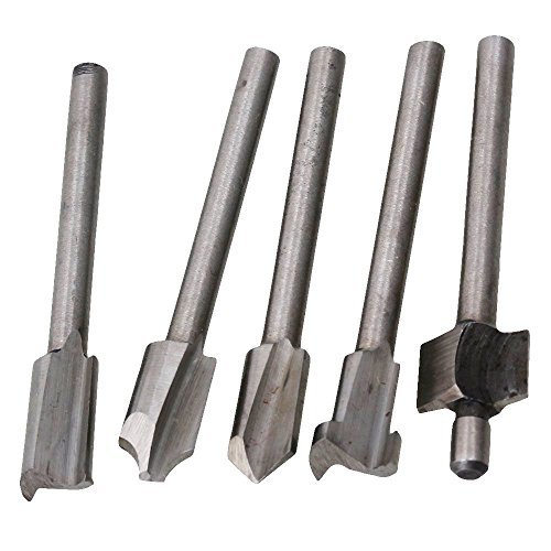 SPTA 10Pc HSS Router Carbide Engraving Bits & 10Pcs Router Bit 1/8"(3mm) Shank For Proxxon Dremel Rotary Tools for DIY Woodworking, Carving, Engraving, Drilling