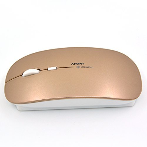 SROCKER T3 Ultra-thin 2.4GHz Wireless Silent Click Optical Mouse/Mice 3 Adjustable DPI Levels with 4 Buttons and Nano USB Receiver for Laptop/PC/Mac(Brown)