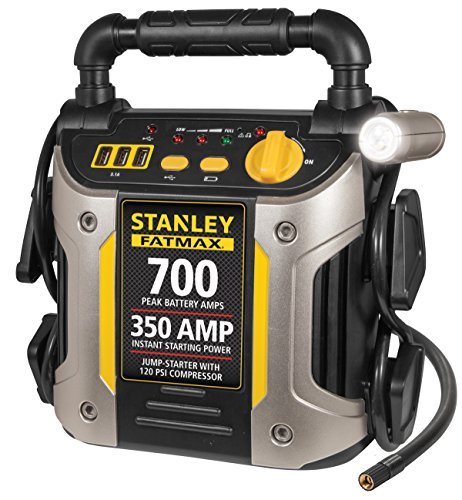 STANLEY FATMAX J7CS Jump Starter: 700 Peak/350 Instant Amps, 120 PSI Air Compressor