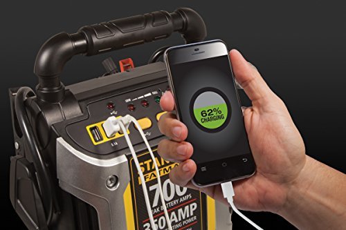 STANLEY FATMAX J7CS Jump Starter: 700 Peak/350 Instant Amps, 120 PSI Air Compressor