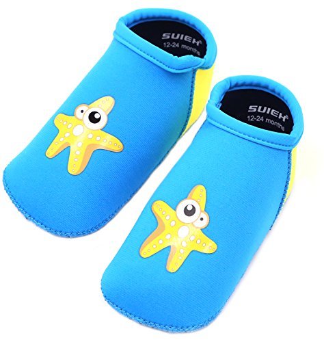 SUIEK Unisex Baby Infant Swim Shoes Water Shoes Beach Shoes