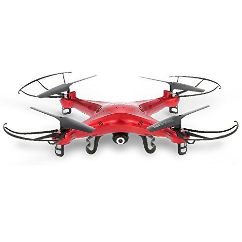 SYMA X5C Drone with 2.0MP HD Camera 3D Flips & High/Low Speed & Left/Right Mode Exclusive Red Color RC Quadcopter