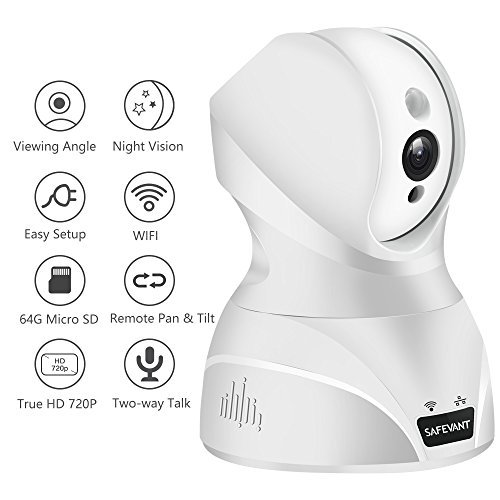 Safevant HD WiFi IP Security Camera Wireless Security Camera System Home Monitor with Two-Way Audio Motion Detection Night Vision