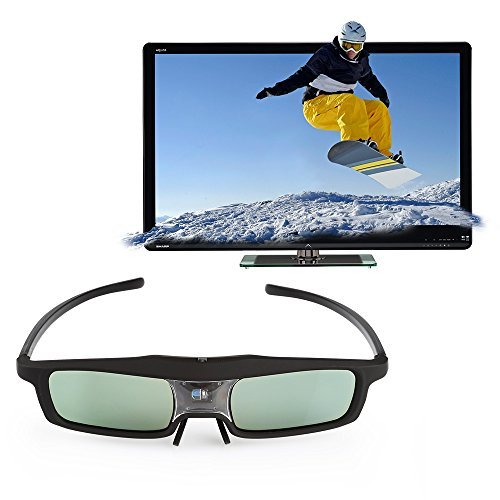 SainSonic CX-30 3D Glasses Active 144Hz Rechargeable for All DLP-Link Projector & TV, SamSung, Benq, Acer, Viewsonic, Optoma, Sharp, Mitsubishi, Nvdia, Sony, LG, Panasonic, Vivitek, Dell, Nec - Black