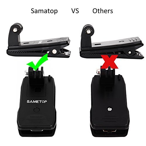 Sametop Backpack Strap Mount Quick Clip Mount for Gopro Hero 5, 4, Session, 3+, 3, 2, 1 Cameras