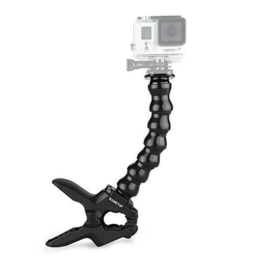 Sametop Jaws Flex Clamp Mount with Adjustable Gooseneck for GoPro Hero 6, 5, 4, Session, 3+, 3, 2, 1 Cameras