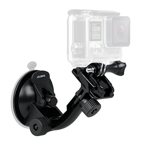 Sametop Suction Cup Mount for Gopro Hero 6, 5, 4, Session, 3+, 3, 2, 1 Cameras; Perfect for Car Windshield and Window