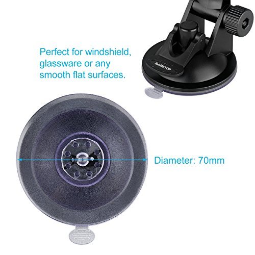 Sametop Suction Cup Mount for Gopro Hero 6, 5, 4, Session, 3+, 3, 2, 1 Cameras; Perfect for Car Windshield and Window