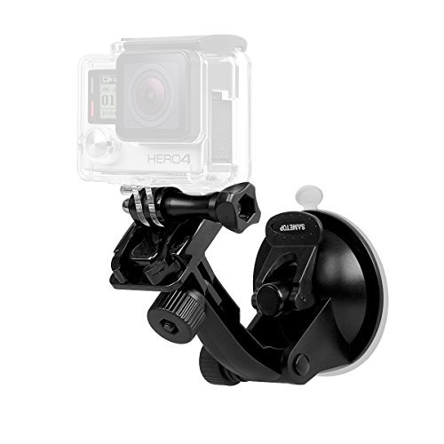 Sametop Suction Cup Mount for Gopro Hero 6, 5, 4, Session, 3+, 3, 2, 1 Cameras; Perfect for Car Windshield and Window