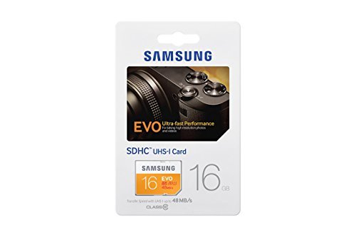 Samsung 16GB EVO Class 10 SDHC Card up to 48MB/s (MB-SP16D/AM)