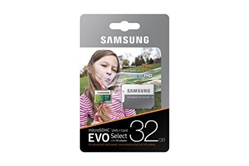 Samsung 32GB 95MB/s (U1) MicroSD EVO Select Memory Card with Adapter (MB-ME32GA/AM)