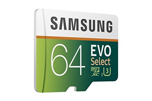 Samsung 64GB 100MB/s (U3) MicroSDXC EVO Select Memory Card with Adapter (MB-ME64GA/AM)