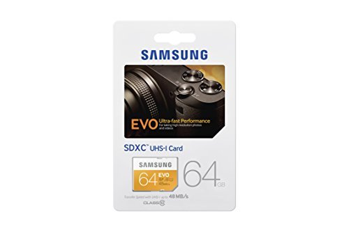 Samsung 64GB EVO SDXC UHS 1 - Class 10 Memory Card (MB-SP64D/AM)