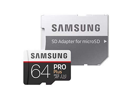 Samsung 64GB PRO Plus Class 10 Micro SDXC with Adapter (MB-MD64GA/AM)