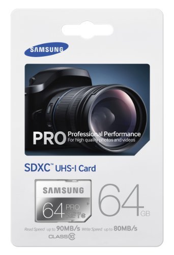 Samsung 64GB PRO SDXC Memory Card - Class 10 (MB-SG64D/AM)