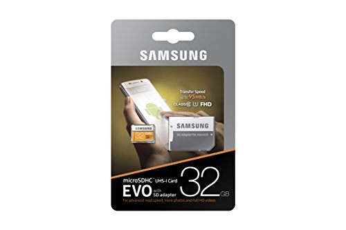 Samsung 95MB/s (U1) MicroSD EVO Memory Card with Adapter 32 GB (MB-MP32GA/AM)