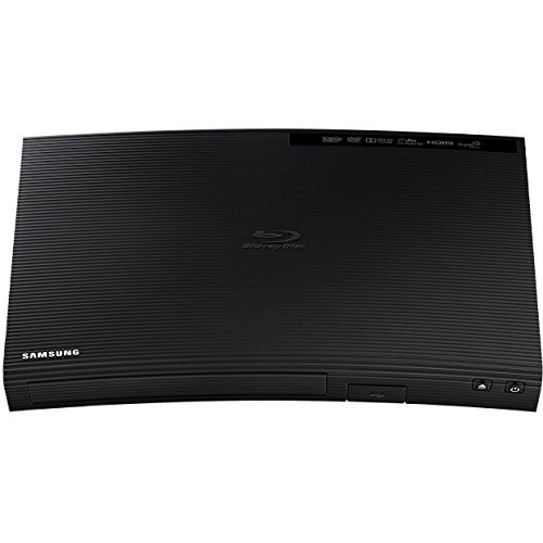 Samsung BD-J5100 Curved Blu-Ray Disc Player with Remote control, HDMI Cable and FiberTique Cleaning Cloth