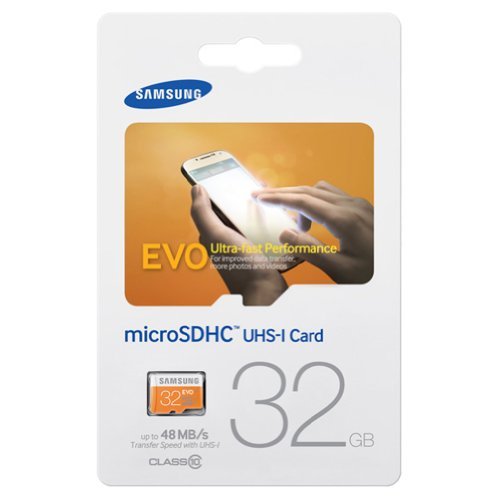 Samsung Electronics 32GB EVO Micro SDHC UHS-I Upto 48MB/s Class 10 Memory Card (MB-MP32D)