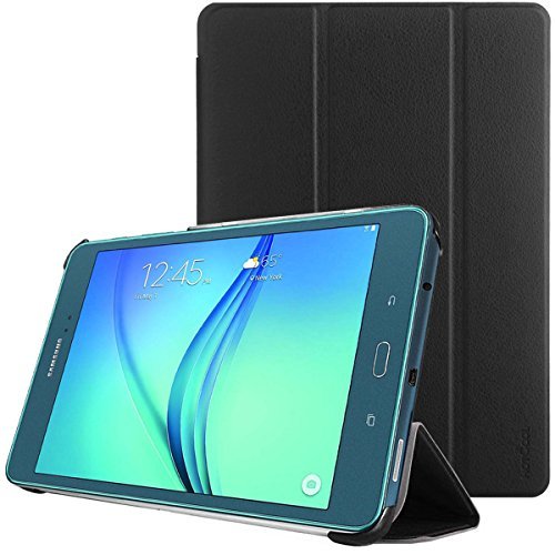 Samsung Galaxy Tab A 8.0 Case - HOTCOOL Ultra Slim Lightweight SmartCover Stand Case For Samsung Galaxy Tab A SM-T350NZBAXAR 8-Inch Tablet(With Smart Cover Auto Wake/Sleep), Black