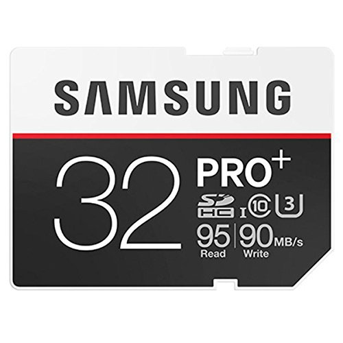 Samsung PRO+ 32GB Class 10 U3 UHS-1 SDHC Memory Card for Digital Camera, DSLR, Camcorder, Laptop, Up to 95MB/s Read, Up to 90MB/s Write Speed