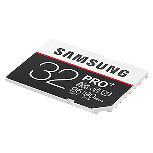 Samsung PRO+ 32GB Class 10 U3 UHS-1 SDHC Memory Card for Digital Camera, DSLR, Camcorder, Laptop, Up to 95MB/s Read, Up to 90MB/s Write Speed