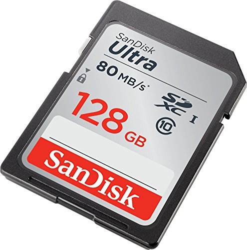 SanDisk 128GB Ultra UHS-I Class 10 SDXC Memory Card, Black, Standard Packaging (SDSDUNC-128G-GN6IN)